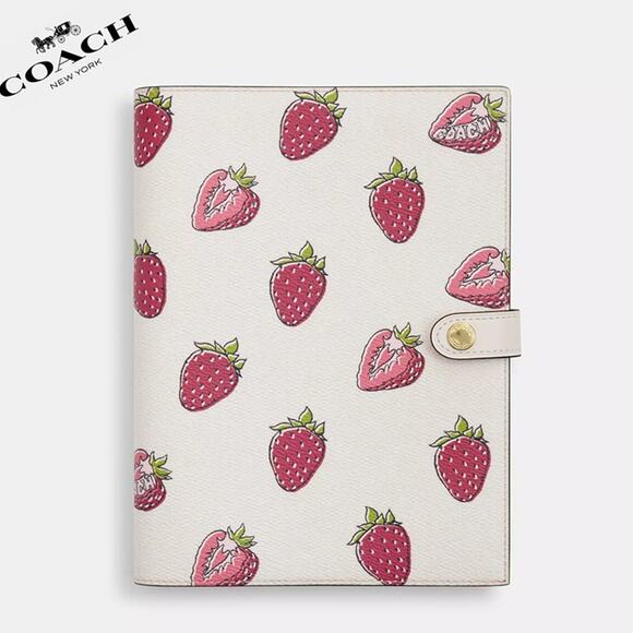 🍓Coach Notebook With Strawberry Print - Picture 1 of 6